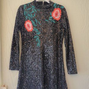 Gianni Bini Embroidered Sequin Dress